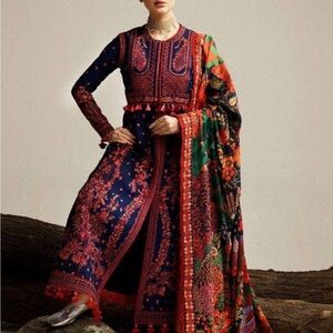 ✨ Hussain Rehar “Cerulean 1” 3-Piece Outfit – Pre-Loved – Size Small ✨